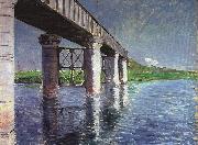 Gustave Caillebotte The Seine and the Railroad Bridge at Argenteuil oil painting